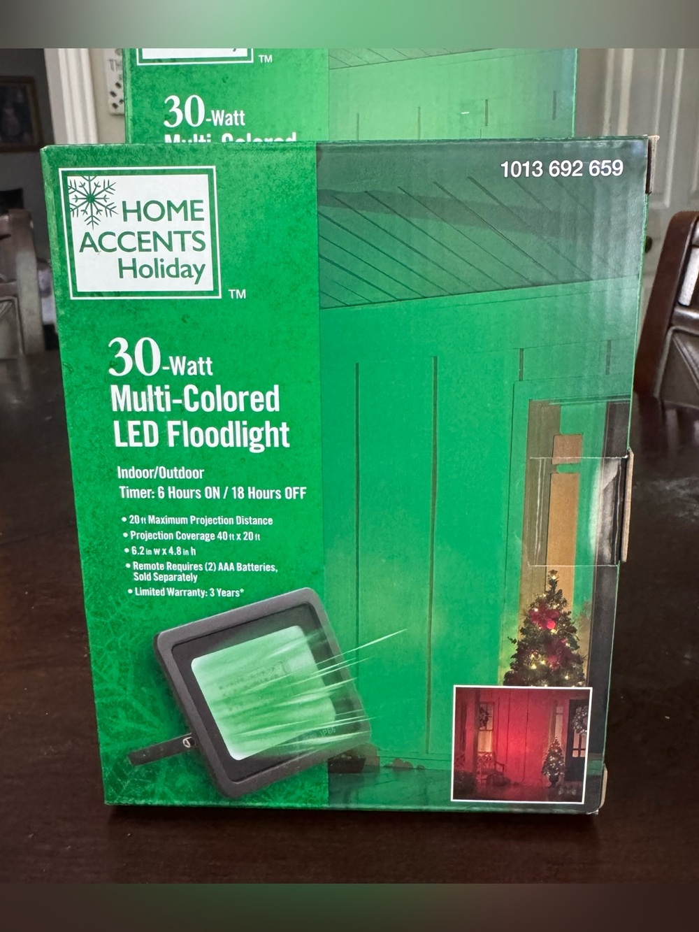 Home Accents Holiday Indoor/Outdoor 30-W Multi-Colored 4 Function LED Floodlight